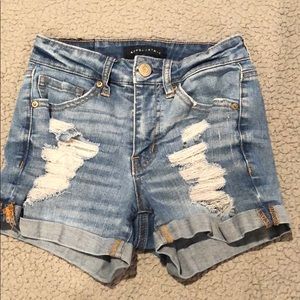 Double 0 high rise midi shorts from AEROPOSTALE